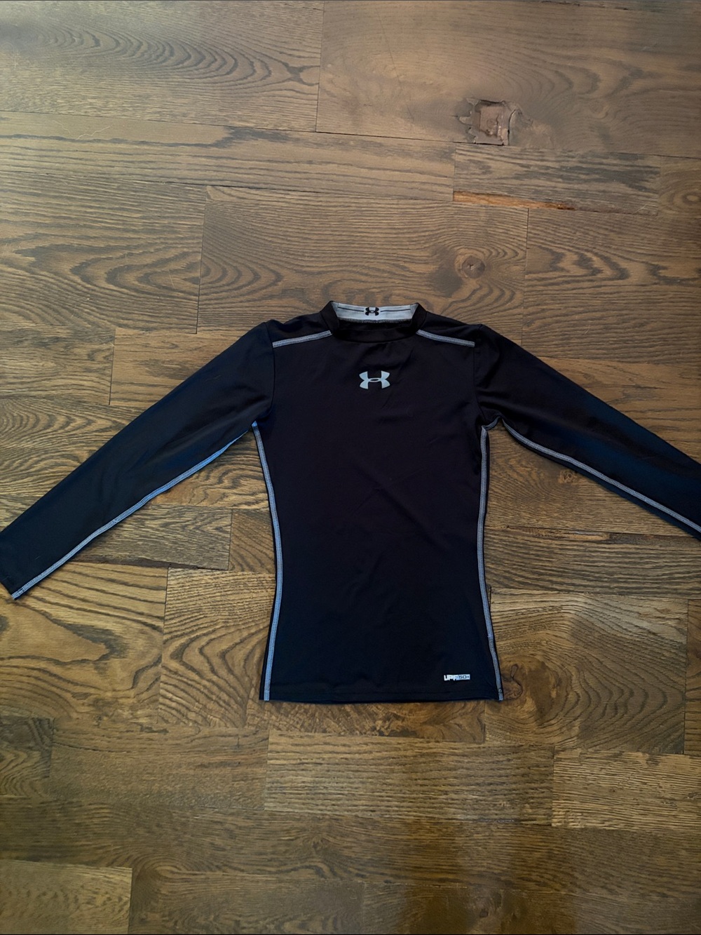 Under Armour Black Long Sleeve Compression Shirt UPF 50+